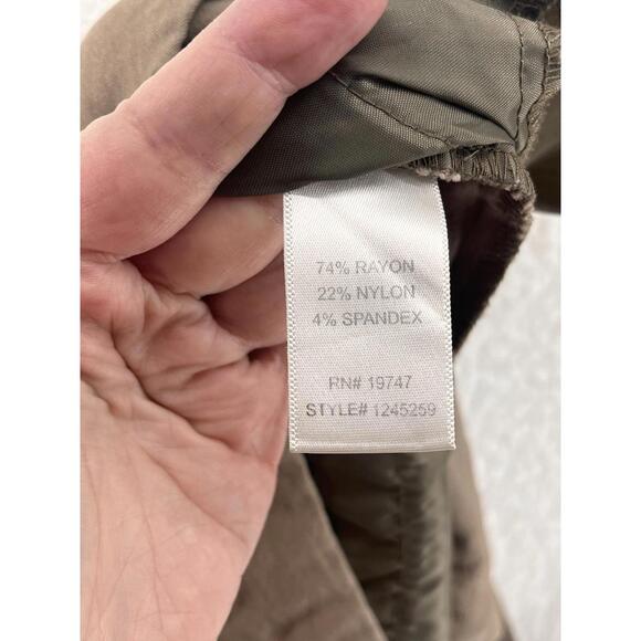 Land' N Sea Women's Wide Leg Pants Size 8 Polyester Blend Beige Career Casual - Picture 7 of 8